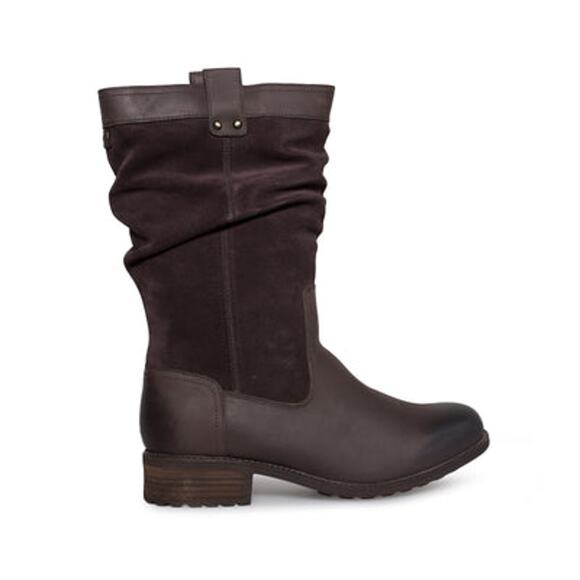 UGG Brucker Stout Tall Suede Leather Boots – Brown, US 8.5 - Picture 1 of 8